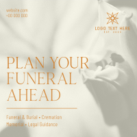 Funeral Flower Instagram Post Design