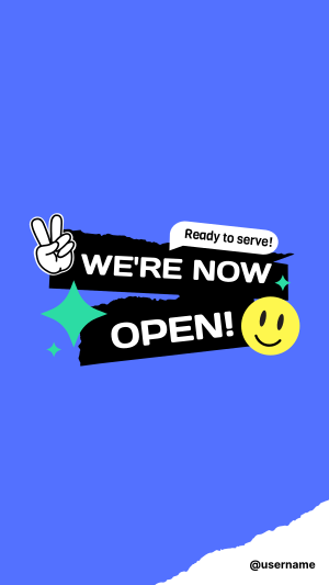 We're Open Stickers Instagram Story Image Preview