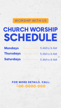 Church Worship Schedule Instagram Reel