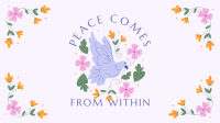 Floral Peace Dove Zoom Background