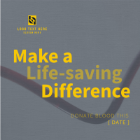 Simple Blood Donor Drive Linkedin Post Design