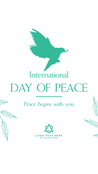 Day Of Peace Dove Facebook Story