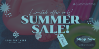 Tropical Summer Sale Twitter Post