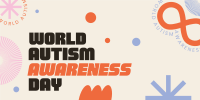 Abstract Autism Awareness Twitter Post