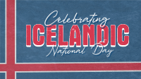 Geometric Icelandic National Day Video Image Preview