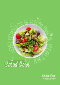 Vegan Salad Bowl Poster