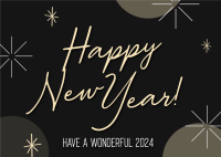 Wonderful New Year Welcome Postcard
