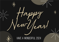 Wonderful New Year Welcome Postcard Design