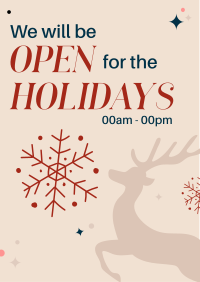 Christmas Holiday Opening Flyer