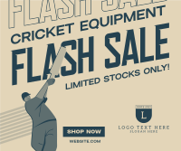 Cricket Equipment Sale Facebook Post