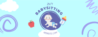 Babysitting Services Illustration Facebook Cover