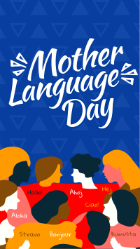 Abstract International Mother Language Day Video