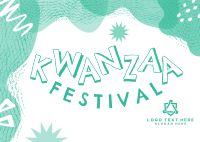 Kwanzaa Festival Greeting Postcard