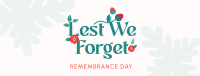 Remembrance Poppy Flower  Facebook Cover Image Preview