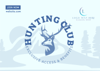 Hunting Club Deer Postcard