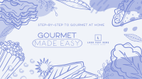 Gourmet Food Vlog YouTube Banner Design