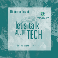 Glass Effect Tech Podcast Instagram Post