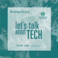 Glass Effect Tech Podcast Instagram Post Image Preview