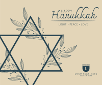 Floral Hanukkah Star Facebook Post