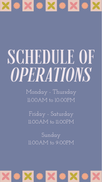 Floral Operating Hours Facebook Story