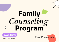 Family Counseling Postcard