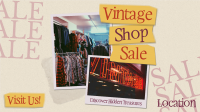 Retro Vintage Shop Sale Facebook Event Cover