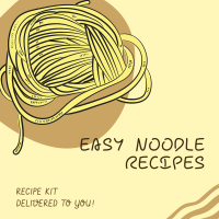 Raw Noodles Illustration Instagram Post Image Preview