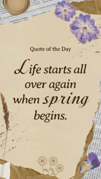 Scrapbook Spring Quote TikTok Video