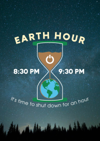 Earth Hour Glass Flyer