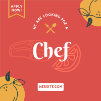 Restaurant Chef Recruitment Instagram Post