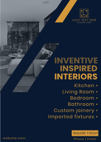 Inventive Inspired Interiors Poster