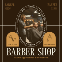 Rustic Barber Shop Instagram Post