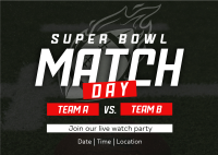 Superbowl Match Day Postcard Image Preview