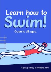 Summer Swimming Lessons Poster