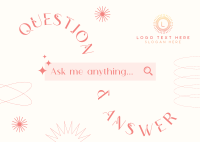 Minimalist Q&A Postcard