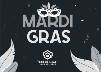 Mardi Gras Celebration Postcard Image Preview