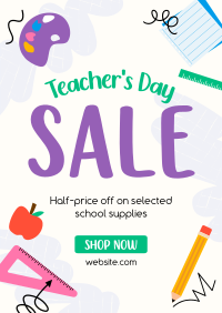 Supplies Sale for Teachers Flyer