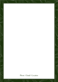 Green Leaves Pattern Letterhead Design