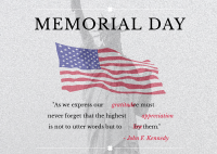 Gratitude Memorial Day Postcard