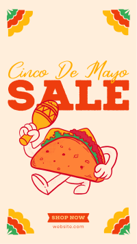 Happy Taco Mascot Sale Instagram Story