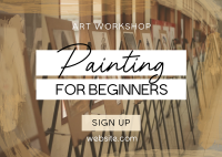 Painting for Beginners Postcard