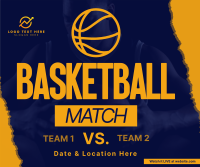 Upcoming Basketball Match Facebook Post