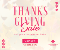 Thanksgiving Leaves Sale Facebook Post