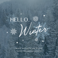 Minimalist Winter Greeting Linkedin Post Design