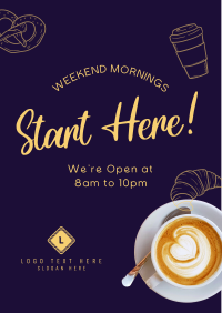 Minimalist Coffee Hours Flyer