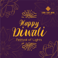 Lotus Diwali Greeting Instagram Post Design