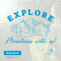 Explore Mountains Instagram Post Design