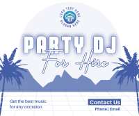 Synthwave DJ Party Service Facebook Post