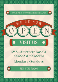 Vintage Asian Now Open Flyer