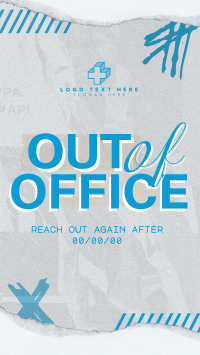 Grunge Out Of Office Instagram Reel Image Preview